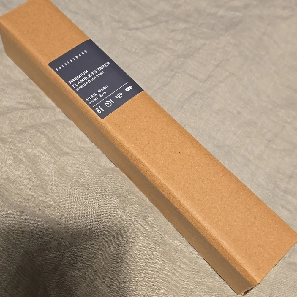 ♥️BUY 5 GET 3 FREE  Premium Flickering Flameless Wax Taper Candle,$59, Natural